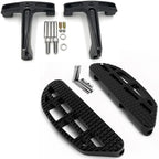 Black Leaf Knob Dominator Passenger Footboard for Harley Touring (1993–2008)
