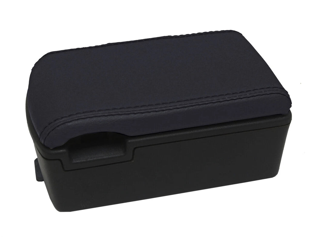 Console Lid Armrest Cover for Nissan D22 Frontier (1999–2004) Black PVC Leather