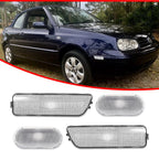 Set of 4 Clear Front Bumper Side Marker Lights for VW Golf MK4 (1999–2006)