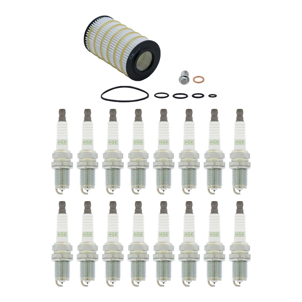 Wix Engine Oil Filter & NGK 16 Platinum Spark Plugs for W251 R500 W463 G500 (2002–2018)