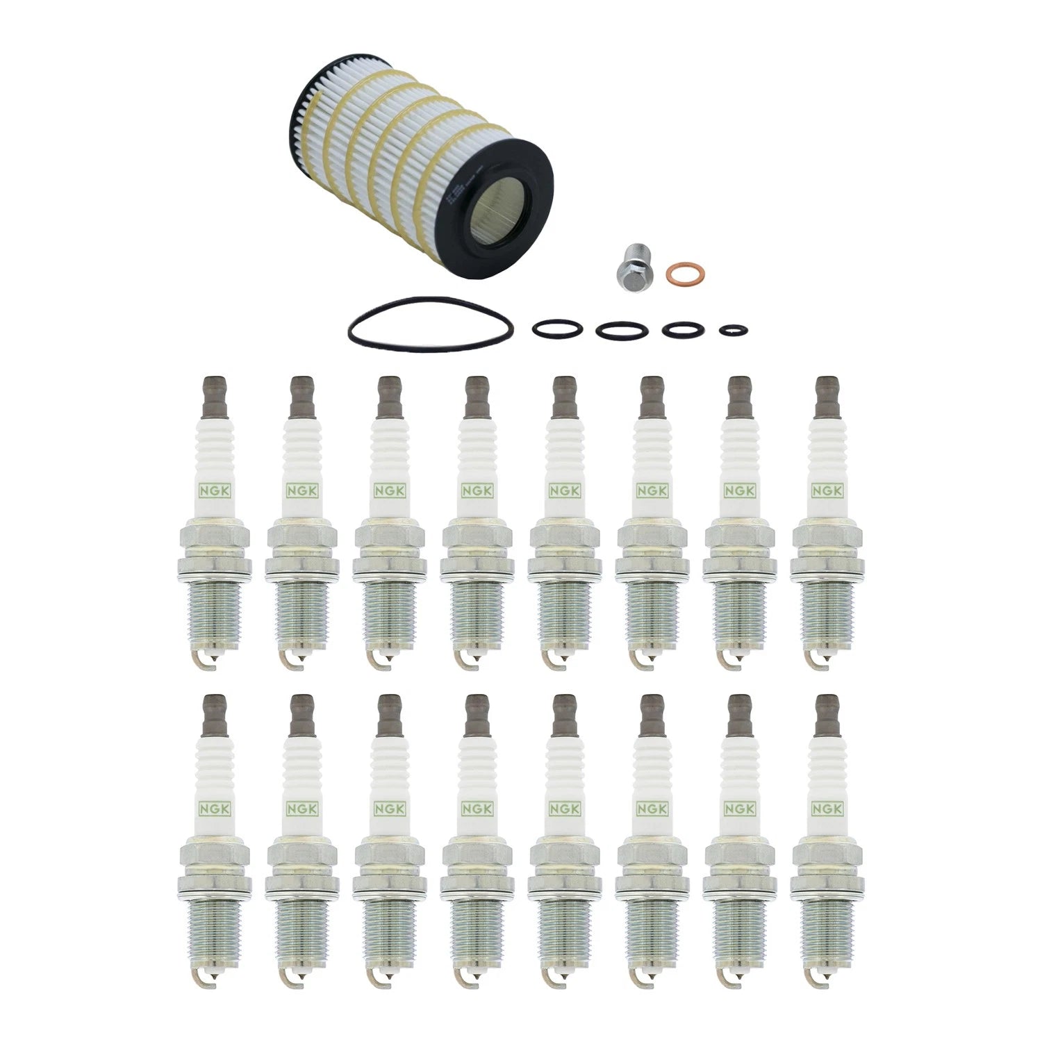 Wix Engine Oil Filter & NGK 16 Platinum Spark Plugs for W251 R500 W463 G500 (2002–2018)