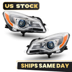 Halogen Headlight Set for Buick Regal (2014–2017) w/Bulb Chrome Left+Right