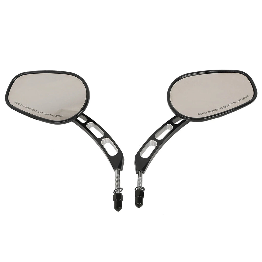 Gloss Black Rear View Mirrors for Harley Touring Street Road Glide Sportster