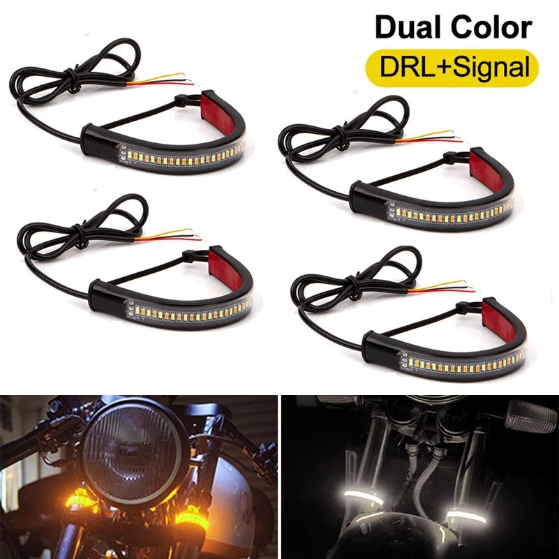 Set of 4 LED Strip Lights for Universal Motorcycle (12V)