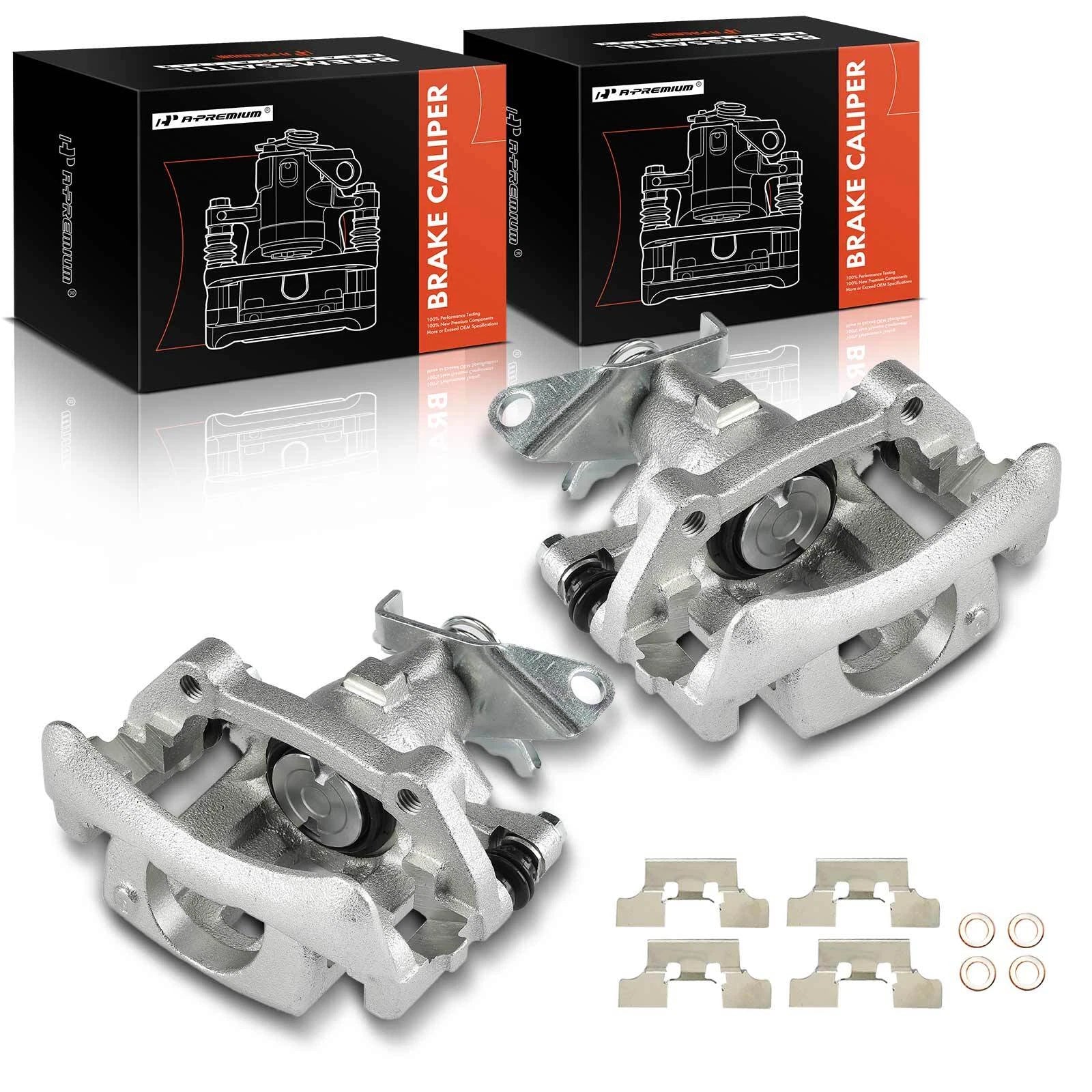Pair Rear Disc Brake Caliper with Bracket for Ford Thunderbird (1983–1997)