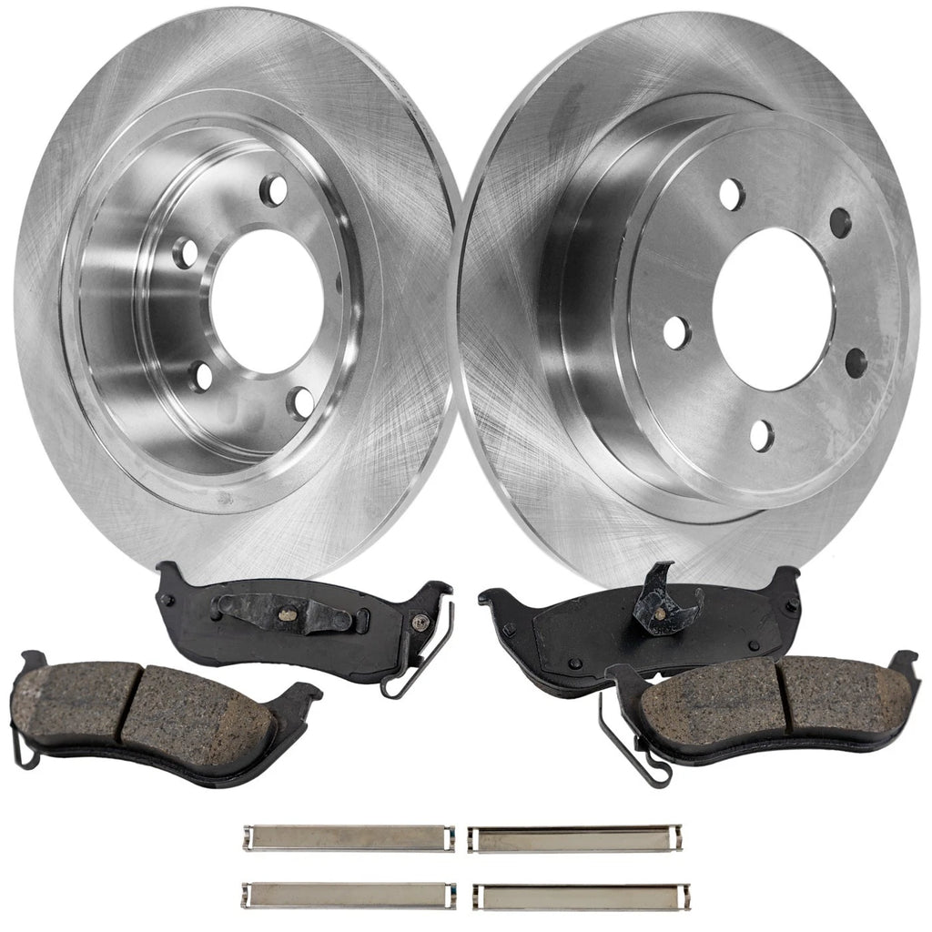 Rear Brake Disc Rotors and Pads Kit for Chrysler Pacifica (2004–2008)