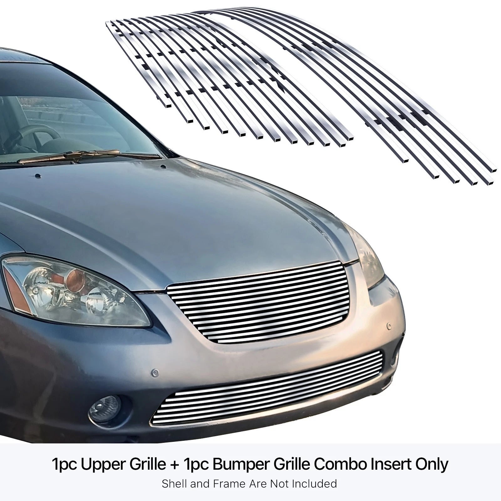 Stainless Chrome Billet Grille Insert for Nissan Altima (2002-2004)