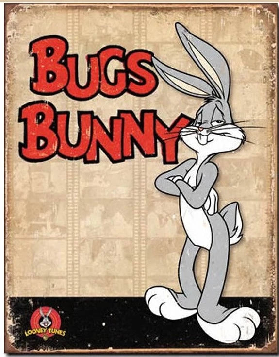 Vintage Tin Metal Sign for Bugs Bunny (1851)