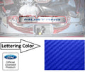 Stainless Radiator Cover Plate with Blue Carbon Fiber Letters for 2015-2017 Mustang GT