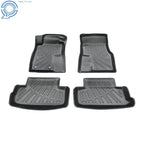 Set of 2 Black TPE Front & 2nd Row Floor Mats Liner for Ford Mustang (2004–2014)
