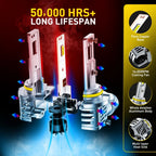 Set of 4 LED Headlight Fog Light Bulbs for Make Model