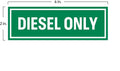 2" x 6" Diesel Only Vinyl Stickers for Trucks (Safety Decals)