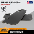 Sunvisor Covers for Ford Mustang (2005–2009) Beige PVC Leather