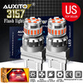2X Red LED Strobe Brake Tail Lights