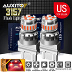 2X Red LED Strobe Brake Tail Lights