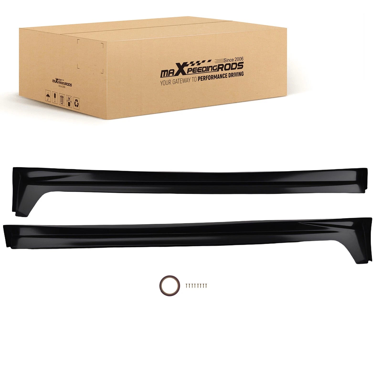 Side Extension Panel Kit for Honda Accord Sedan (2008–2012) Black ABS