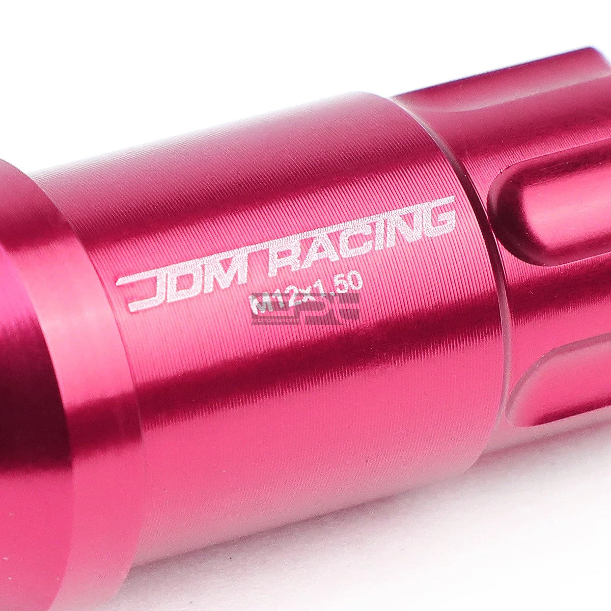20x Open End M12x1.5 50mm Tall Pink Aluminum Lug Nuts + Lock Key
