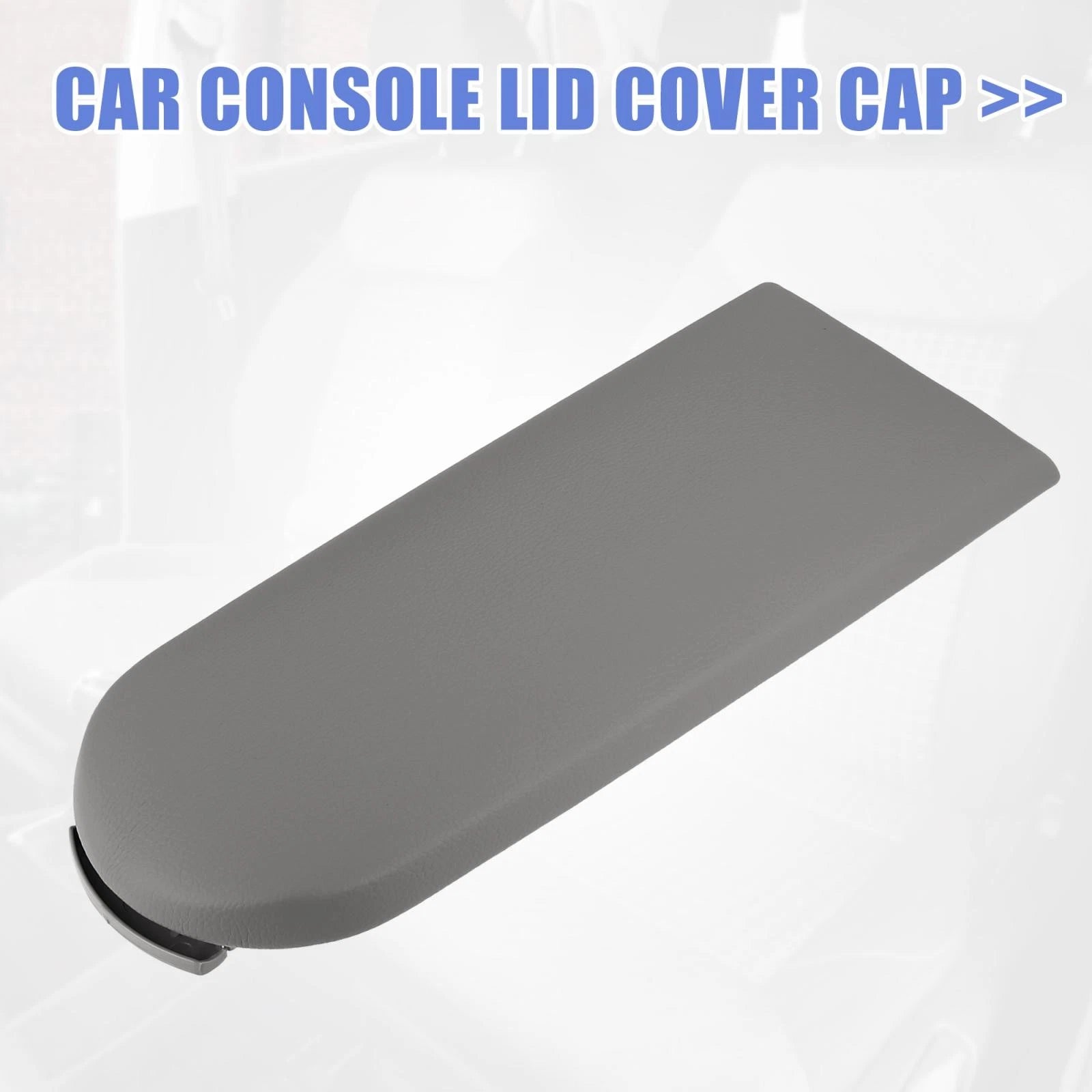 Center Console Armrest Cover Cap for VW Jetta Golf (2010–2018) - Grey PU Leather
