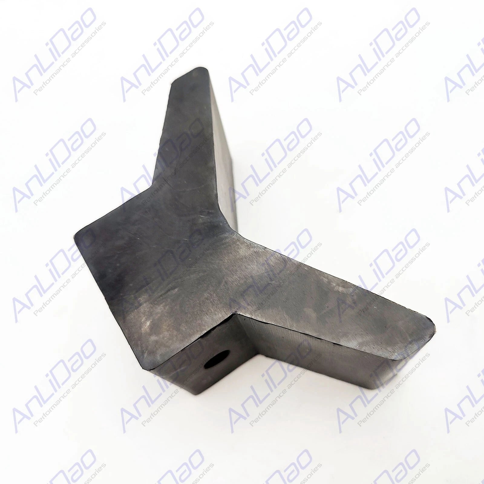 3 Inch Mounting Width V Bow Stop for Boat Trailer (Black Rubber)