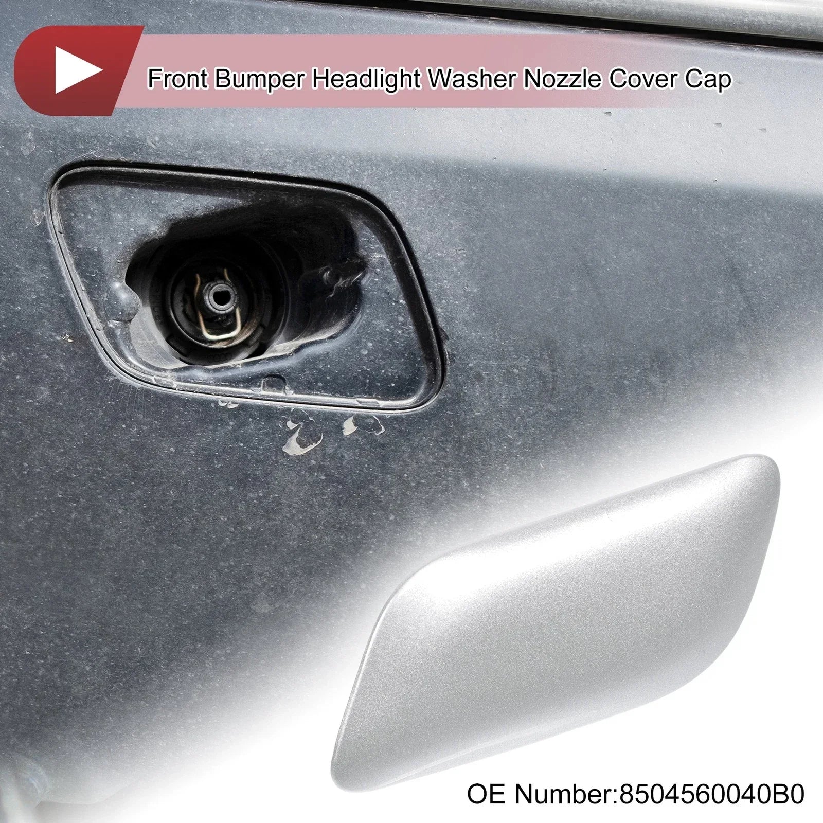 Front Left Washer Nozzle Cover for Lexus LX570 (2008-2011) - Silver Tone 1 x