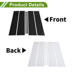 6 Pcs Pillar Window Trim for Chevy Suburban (2021–2023) Black