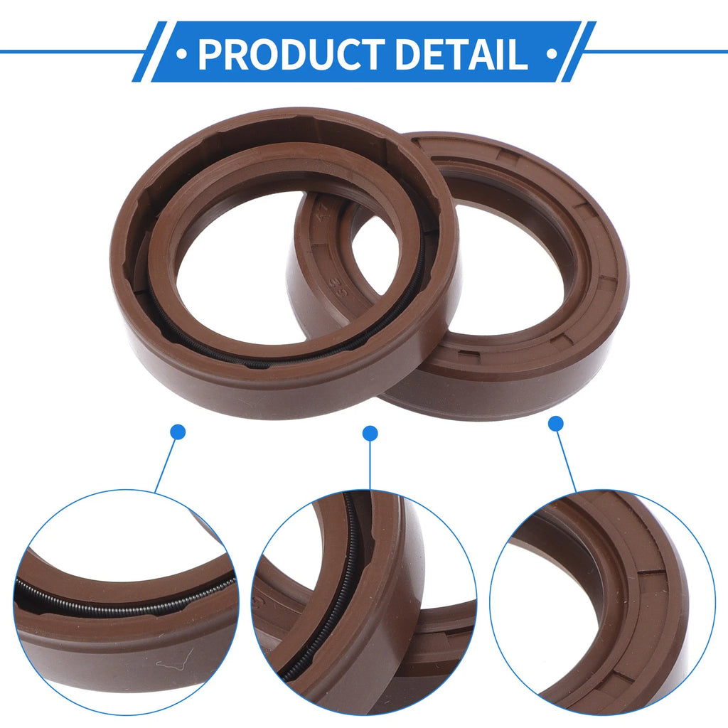 2X Oil Seal Rotary Shaft Seal FKM Rubber 32x47x10mm for Various Models 