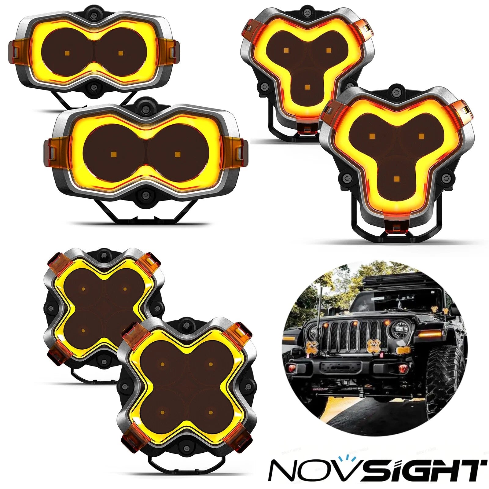 Set of 2 LED Work Light Pods for Jeep SUV Off Road (2010–2023)