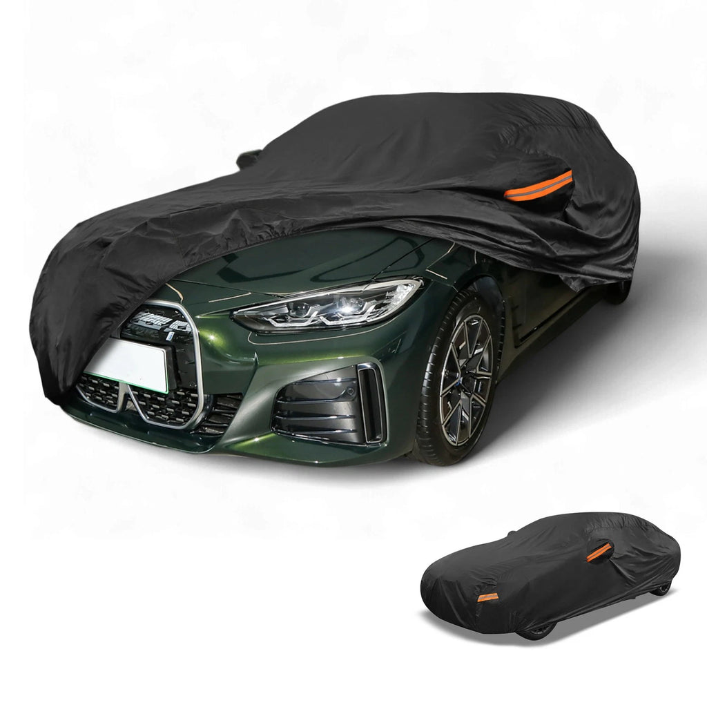 Waterproof Car Cover for BMW i4 (2022–2023) Black 190T-PU with Zipper