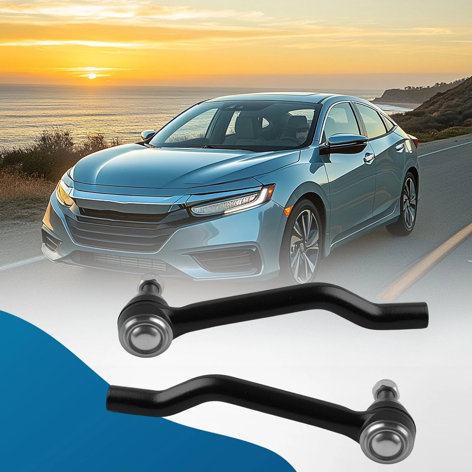 Pair Outer Tie Rods for Honda Civic Integra (2016–2025) MS60658