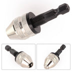 Keyless Chuck Adapter for Quick Drill Bit Changes Hex Shank