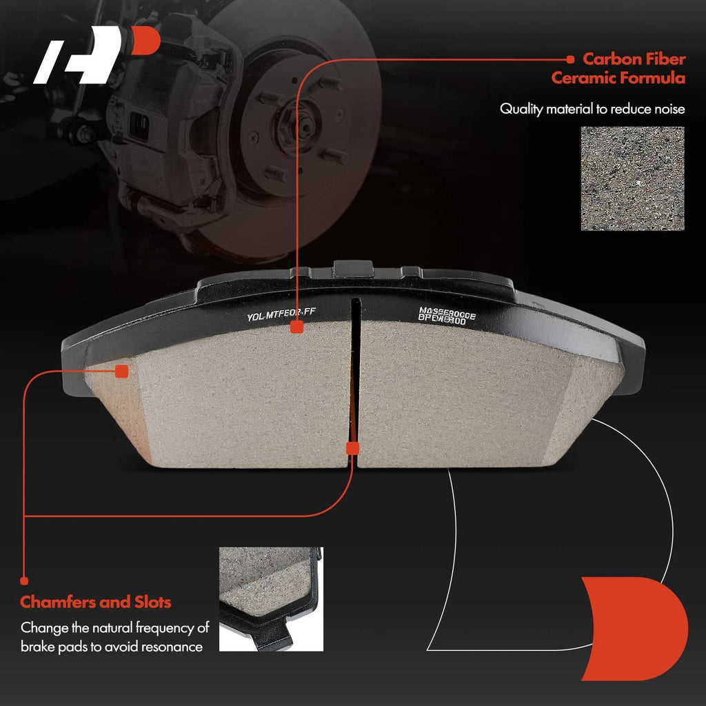 Set of 4 Front Ceramic Brake Pads for Honda Accord (1990–1993)
