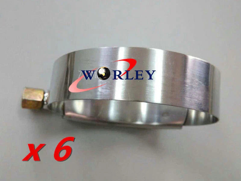 8 x 4" Turbo Pipe Hose Coupler T-Bolt Clamps for Universal