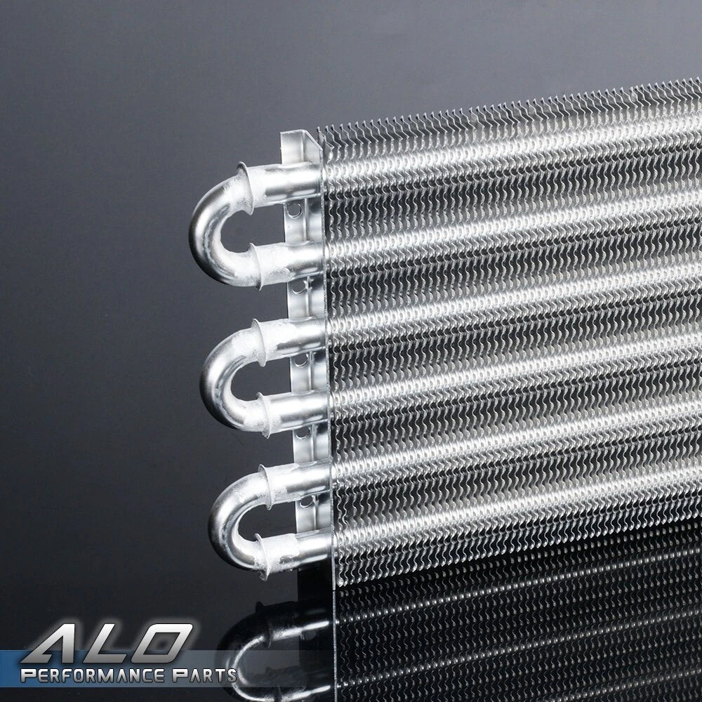 6 Row Aluminum Transmission Oil Cooler Kit for Universal Fit