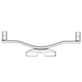 Custom Silver Fog Light Bar Mount Bracket for Car