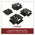 Set of 4 Bucket Seat Rail Mounting Brackets for G-Body Buick/Chevy (1978–1988)