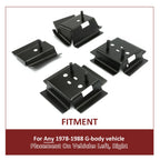 Set of 4 Bucket Seat Rail Mounting Brackets for G-Body Buick/Chevy (1978–1988)
