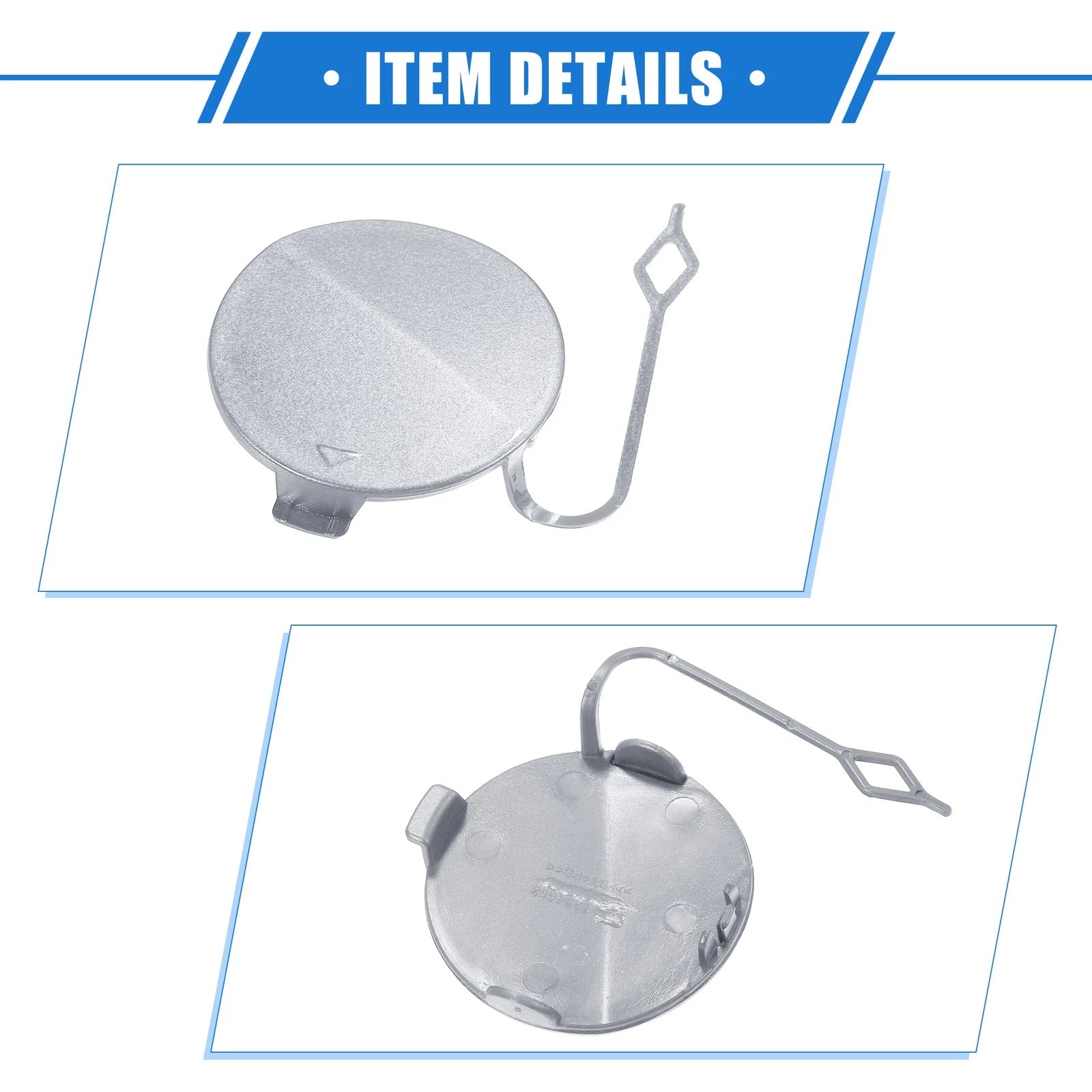 Tow Hook Eye Hole Cover Cap for BMW F32 (2012–2019) Silver Tone Right