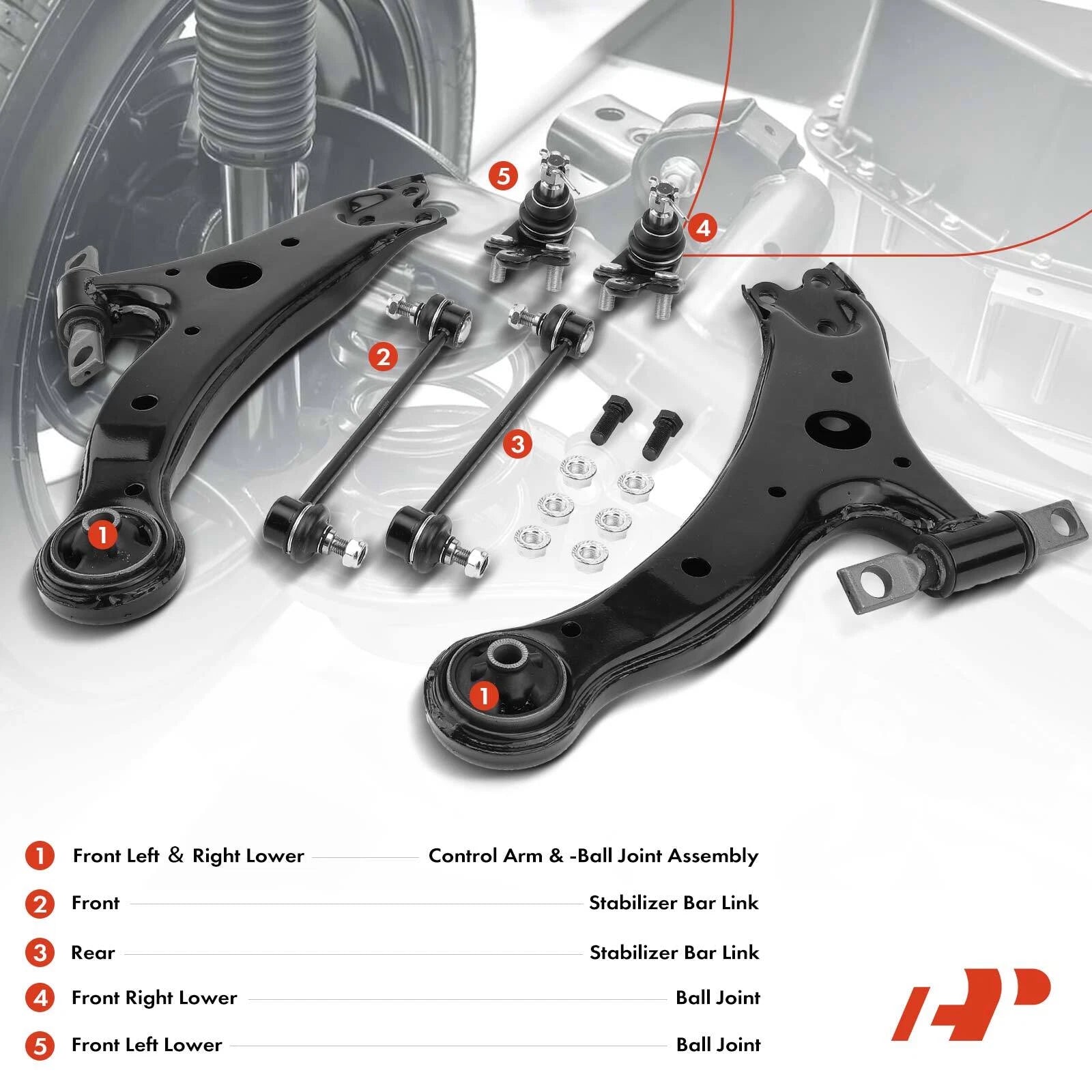 Front Rear Control Arm Ball Joint Sway Bar Link for Toyota Lexus