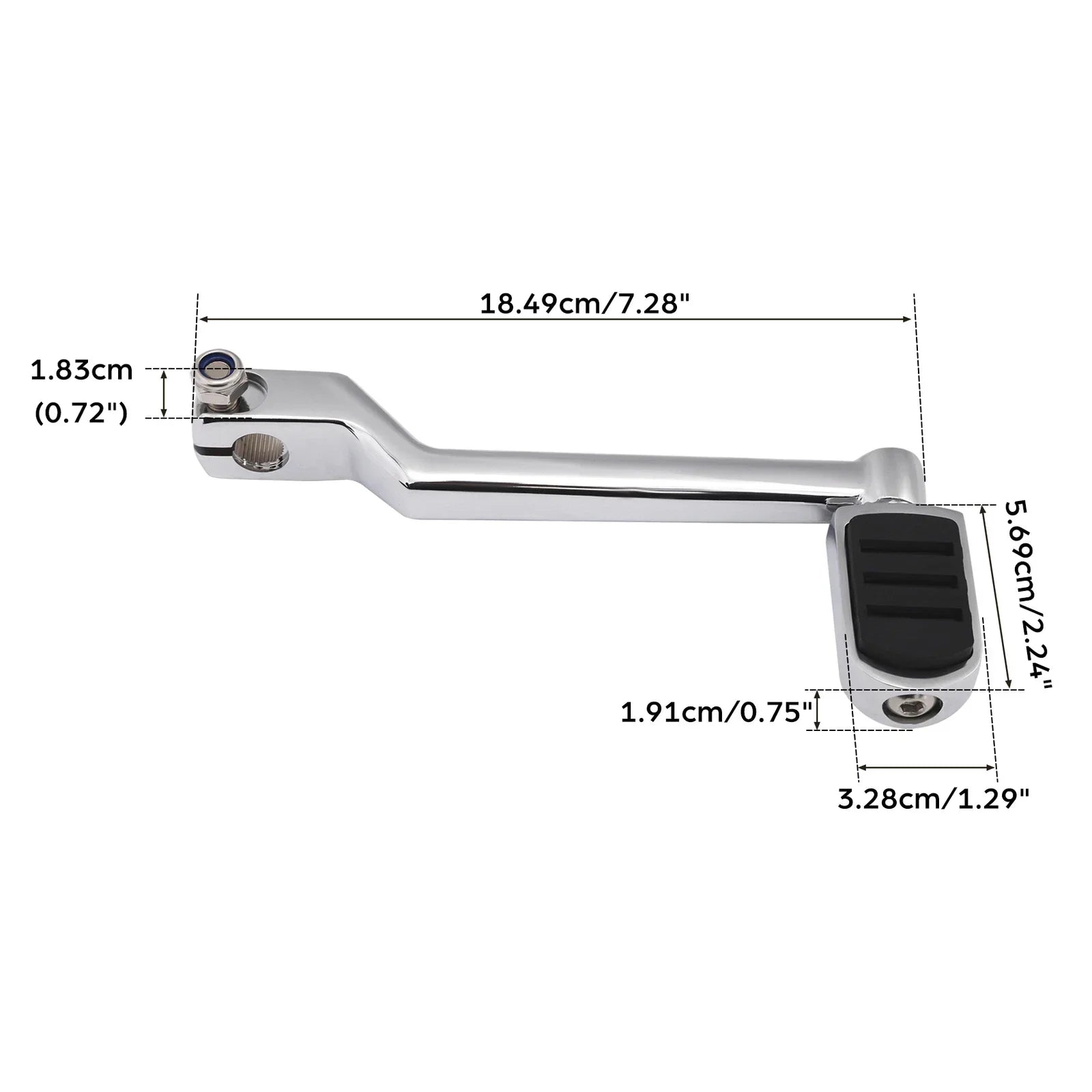 Chrome Left Heel Shift Lever & Shifter Pegs for Harley Softail (1986-2017)