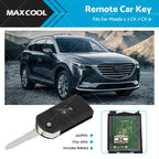 2 Button Remote Key 4D63 433MHz for Mazda 2 3 CX-7 CX-9 (2003–2020) SKE126-01