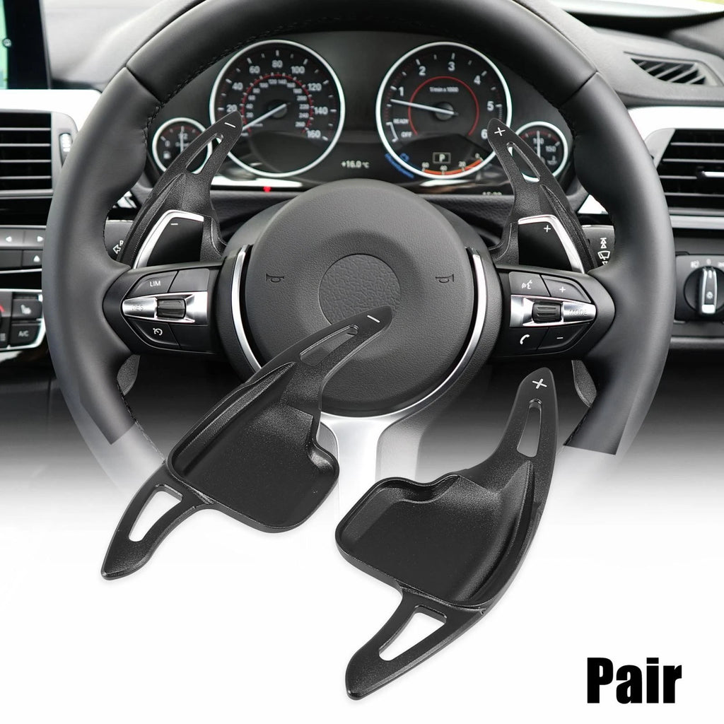 Pair Black Shift Paddle Covers for BMW 435i 220i (2014–2017)