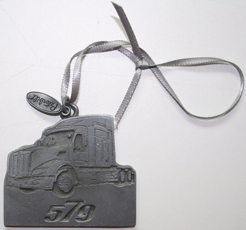 Peterbilt Logo Emblem Ornament Necklace for Semi Truck (Christmas)