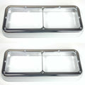 Chrome Plastic Headlight Bezels for Dual Rectangle 4x6 Headlamp (2000–2010)