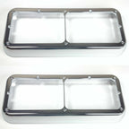 Chrome Plastic Headlight Bezels for Dual Rectangle 4x6 Headlamp (2000–2010)