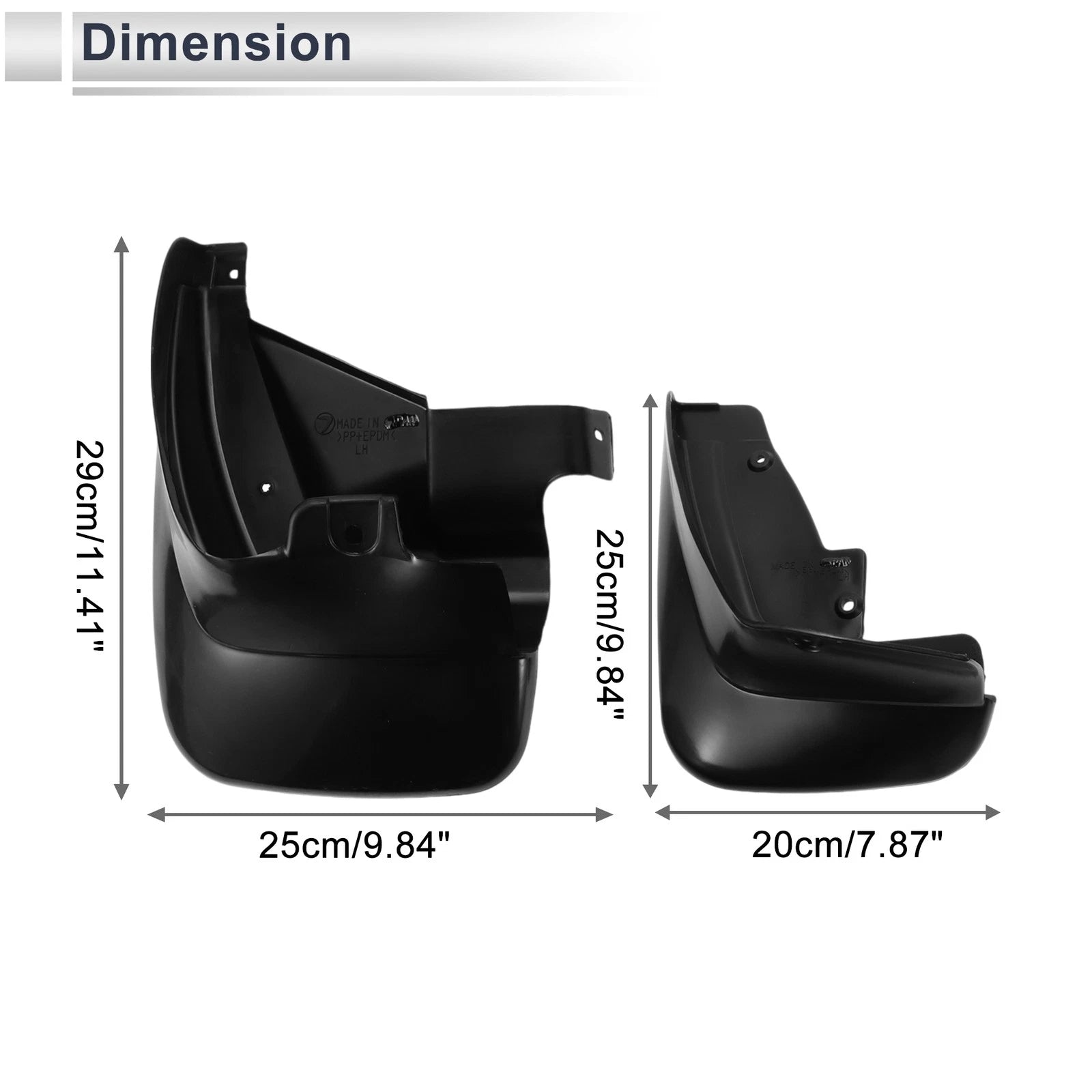 Set of 2 Mud Flaps Splash Guards for Subaru Forester (2005–2008)