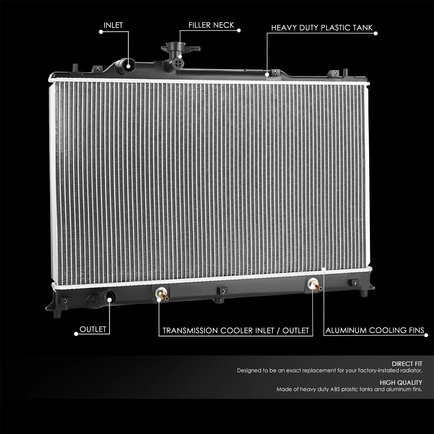 Aluminum Core Racing Cooling Radiator for Mazda CX-7 (2010–2012) 13156