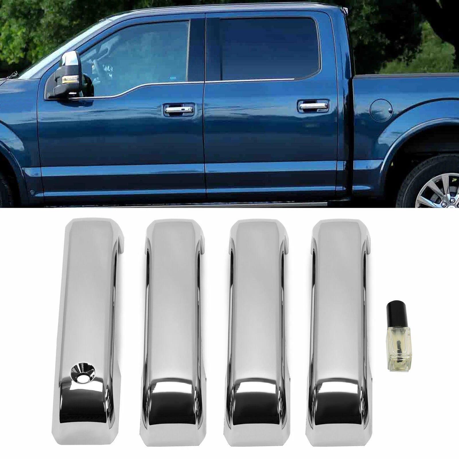 Set of 2 Full Chrome Mirrors for Ford F250 F350 F450 (2017–2022)
