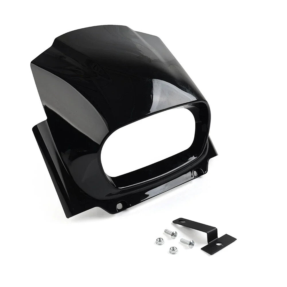 Glossy Black Headlight Fairing for Harley M8 Softail Fat Bob (2018-2022)