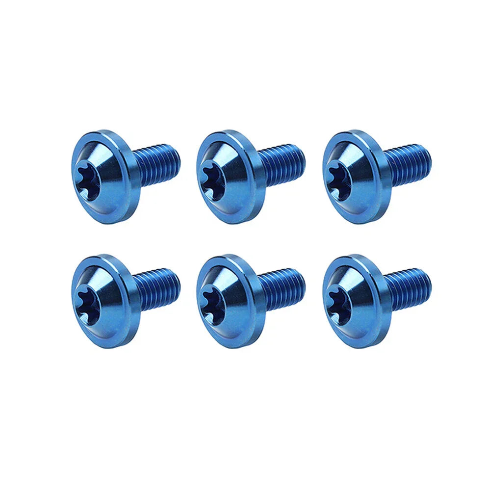 6pcs Blue M6x25mm Torx Head Screws for Bike Motor