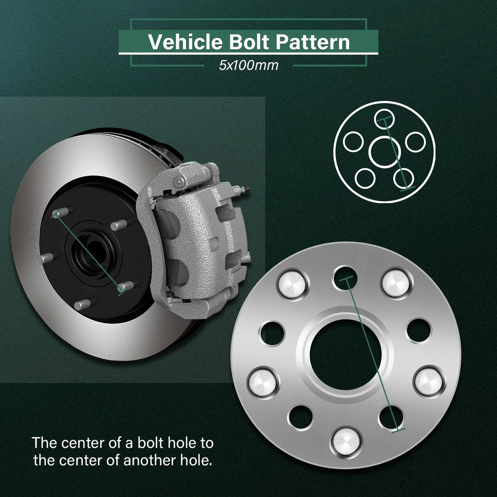 2X Hubcentric Wheel Adapters 5x100 to 5x4.5 for Subaru Impreza (1993–2023)